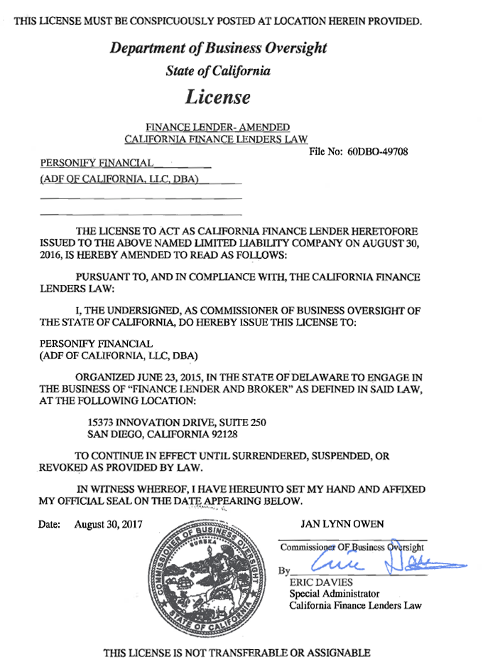 California License
